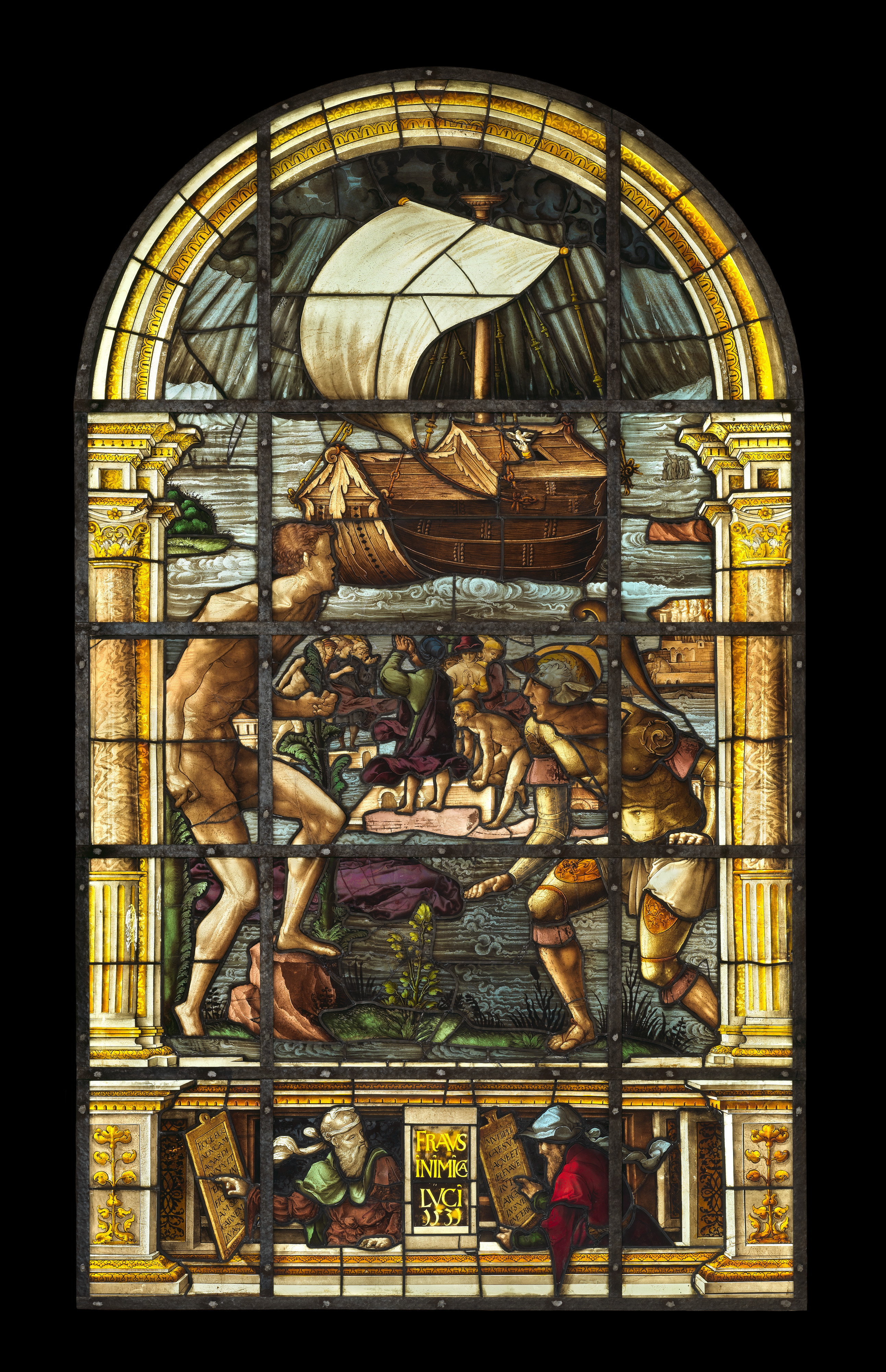 The Deluge, a stained-glass window by Valentin Bousch, 1531