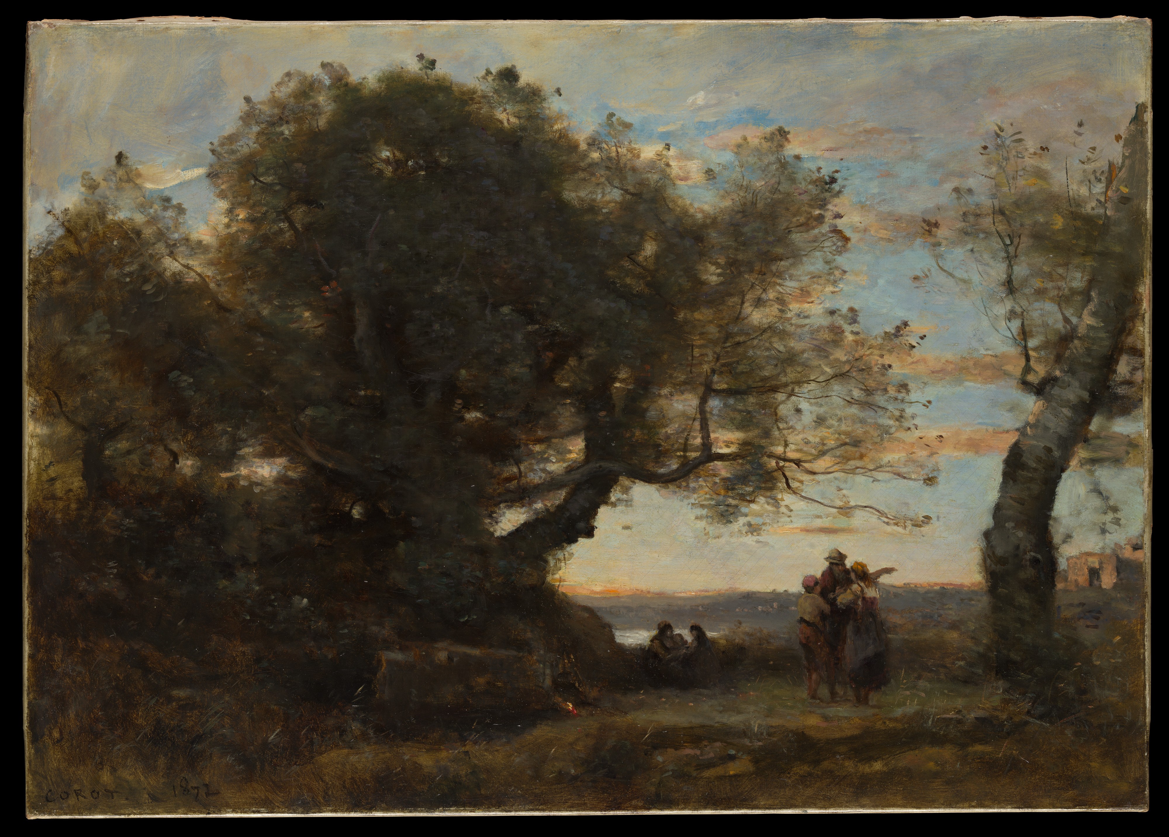 Landscape with Figures (Les Bohémiens) by Camille Corot, 1872