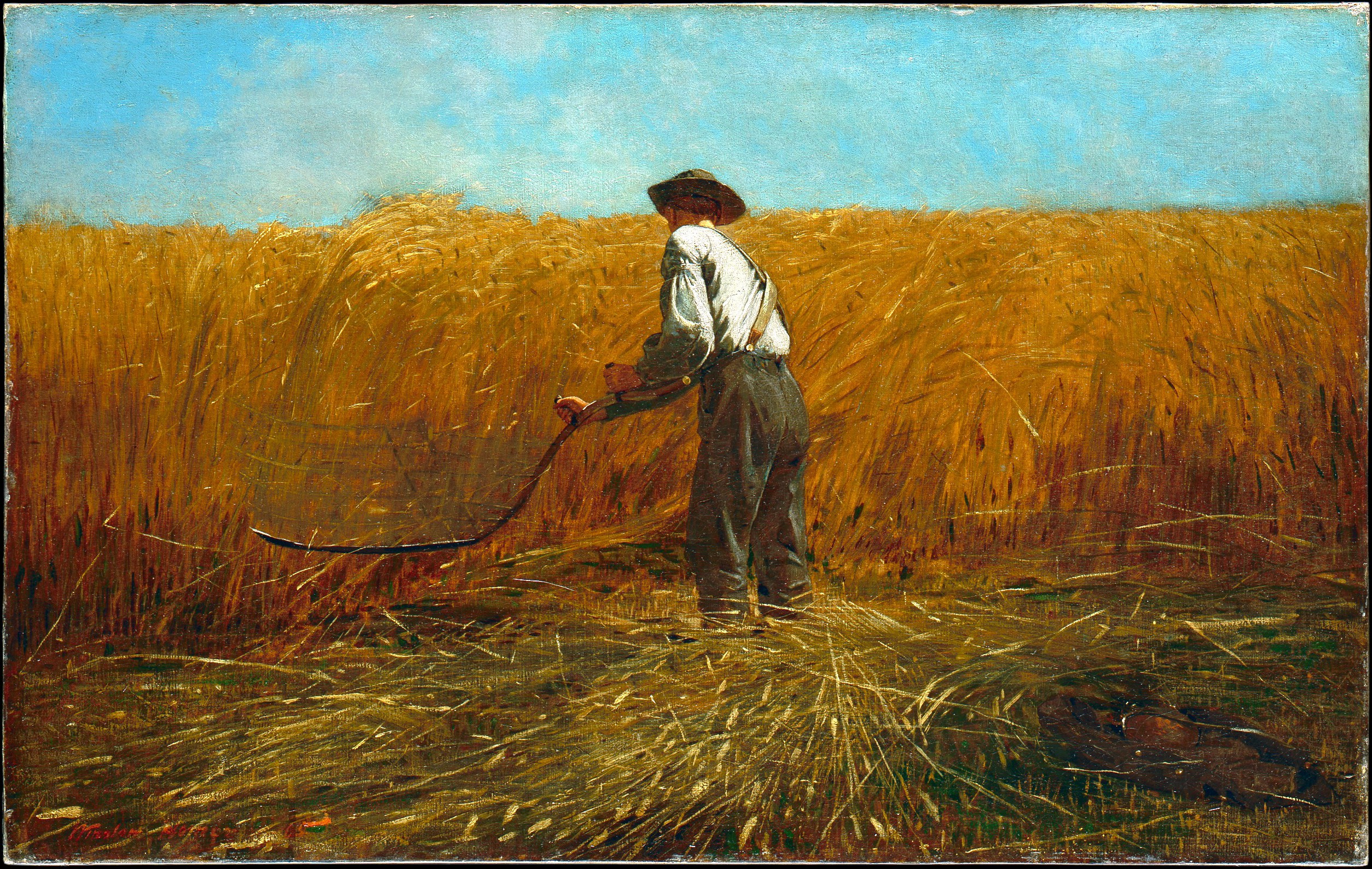 The Veteran in a New Field by Winslow Homer, 1865
