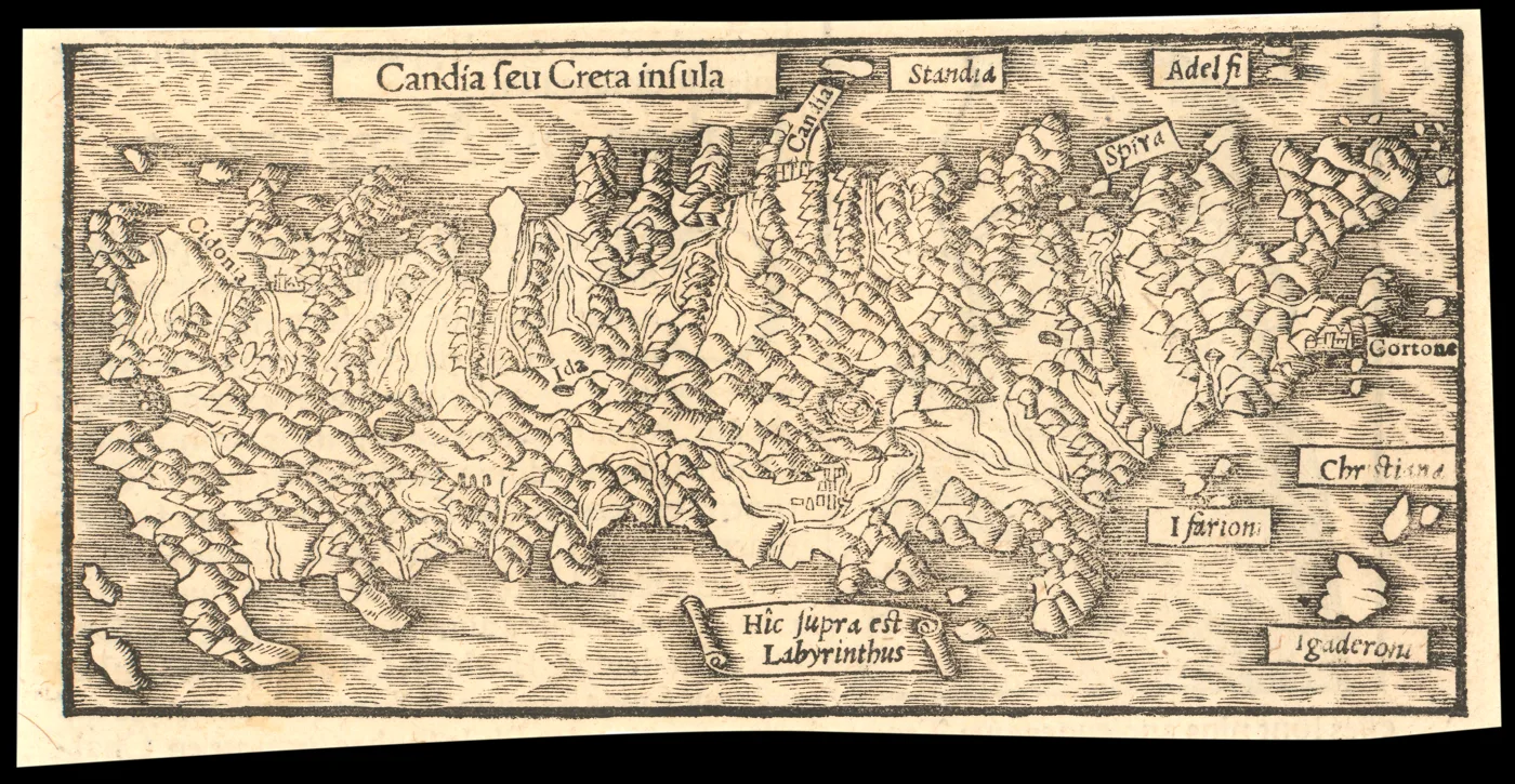 Sebastian Münster · Candia seu Creta Insula, c. 1560